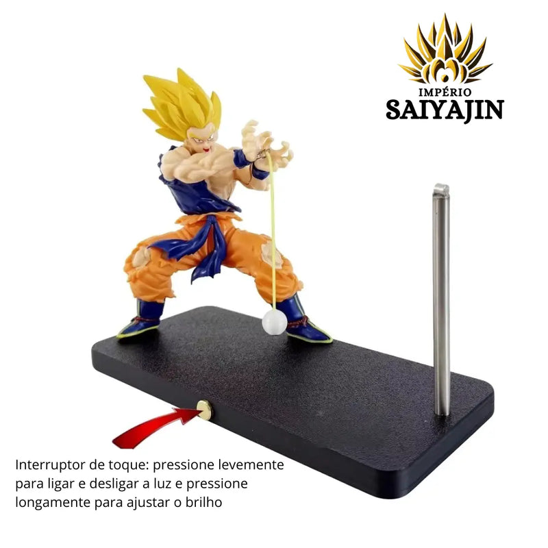 Goku Kamehameha – Led de Poder (Toque Magnético e Bola Fluorescente 3D) | Império Saiyajin