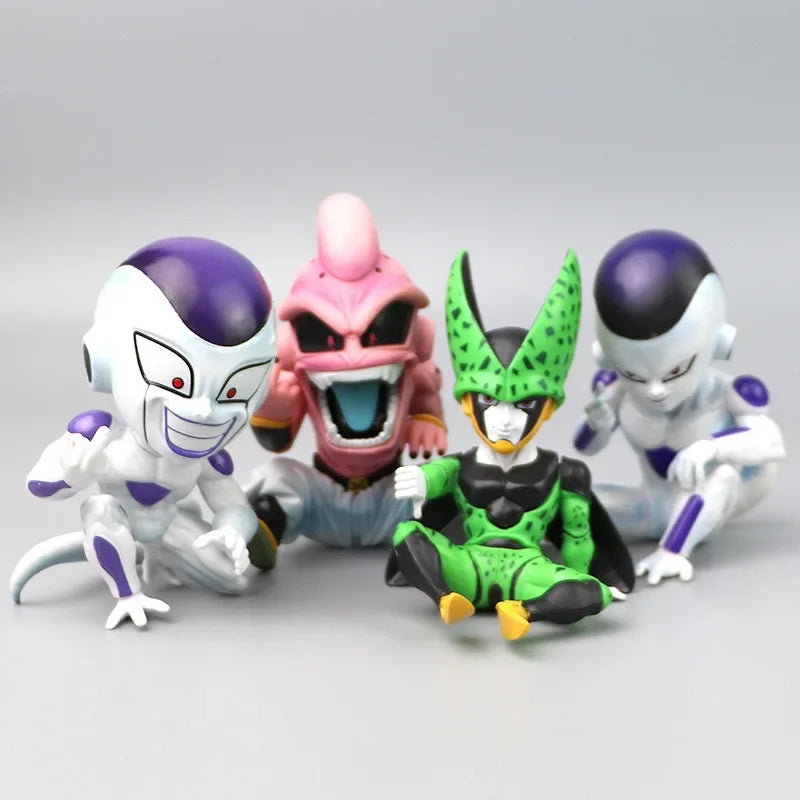 Mini Vilões - Majin Buu, Cell, Freeza e Frost | Império Saiyajin