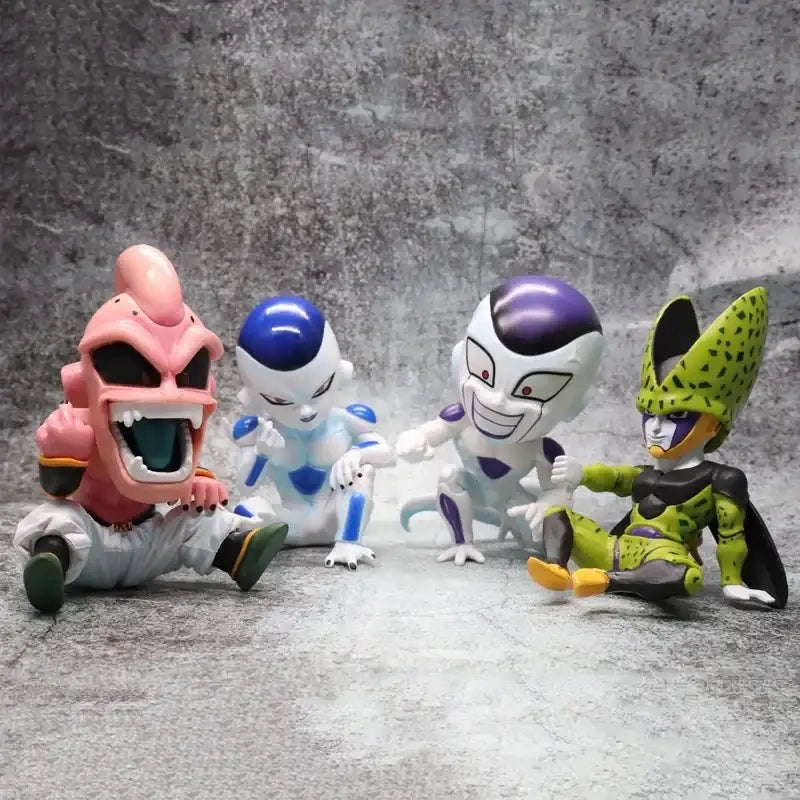 Mini Vilões - Majin Buu, Cell, Freeza e Frost | Império Saiyajin