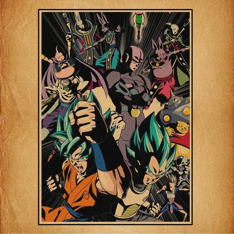 Quadros Saga Z & Super — Arte Canvas Retrô | Império Saiyajin